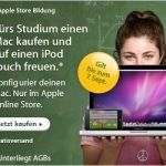 Für Studenten bis 7.9. : Apple Mac Rechner kaufen und iPod touch kostenlos kassieren