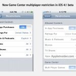 iOS 4.1 Game Center Multiplayer Support abschalten