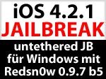 Redsn0w 0.9.7 b5 - untethered iOS 4.2.1 Jailbreak für Windows noch zu langsam?