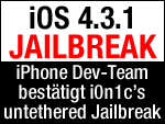 iPhone Dev-Team: untethered iOS 4.3.1 Jailbreak Beta Test erfolgreich! 