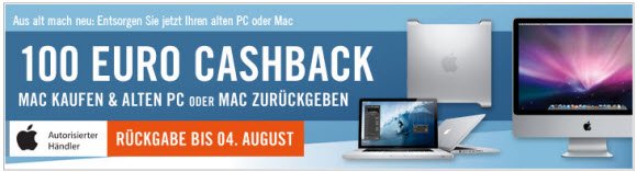 100 EUR Geld zurück beim z.B. Apple Macbook Air - Cyberport Apple Cashback Aktion! 1