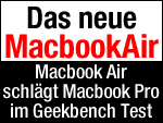 Macbook Air überholt 2010er Macbook Pro im Geekbench Test! 