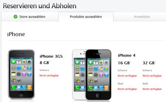 Keine iPhone Reservierung im Apple Store mehr möglich?