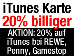 20 Prozent Rabatt auf iTunes Karten