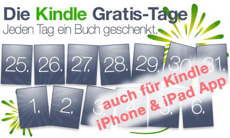 Jeden Tag gratis eBooks für Kindle Reader & Kindle iPhone & iPad App