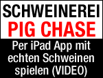 Mit echten Schweinen per iPad spielen!