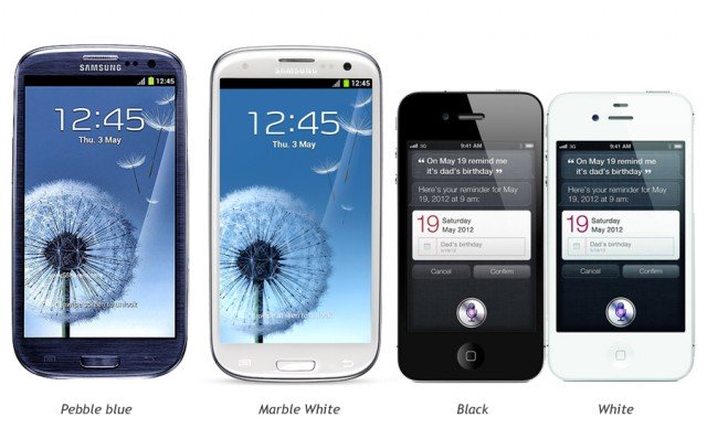Samsung Galaxy S3 jetzt in blau & weiß, also keine schwarzen Ränder