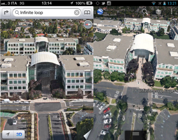 Vergleich: 3D Karten iPhone mit iOS 6 gegen 3D Maps Google Earth Android 4.1 (Bilder) 1