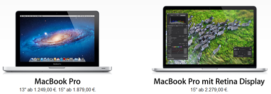 Macbook pro 2012 & Macbook Pro Retina