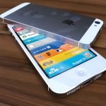 neues weißes iPhone 5 im Biergarten