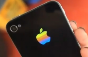 Leuchtendes Regenbogen Apple Logo für iPhone 4S und iPhone 4!