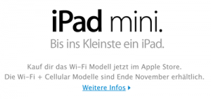 iPad Mini LTE laut Apple im November