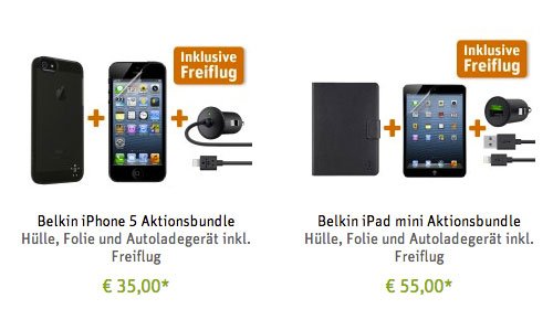 Gratis Flug mit Belkin: iPhone 5 & iPad mini Zubehör 