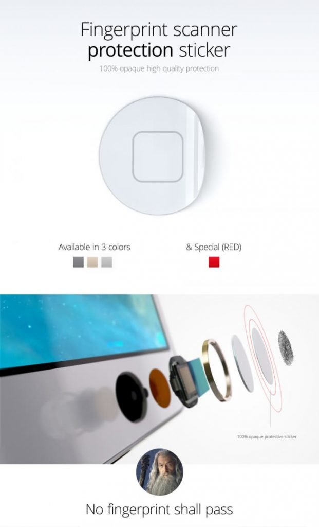 touch id fingerprint scanner protection sticker