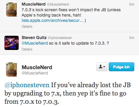 Musclenerd iOS 7.0.3 Jailbreak Safe!