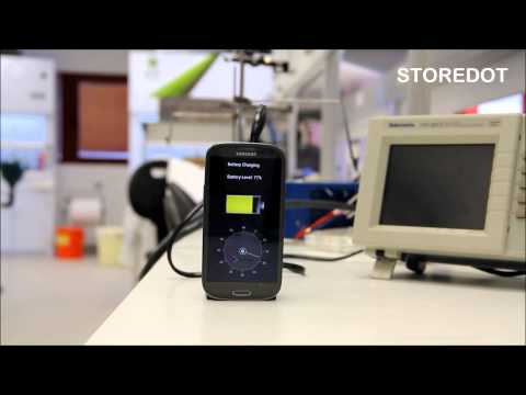 Charging Smartphone in 30S: StoreDot Flash-Battery Demo