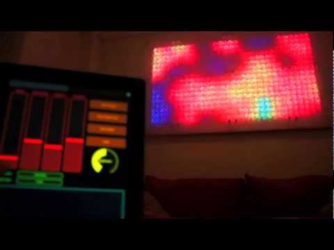 The Aurora LED wall: a 4ft by 8ft iPad-controlled, music-responsive canvas of color