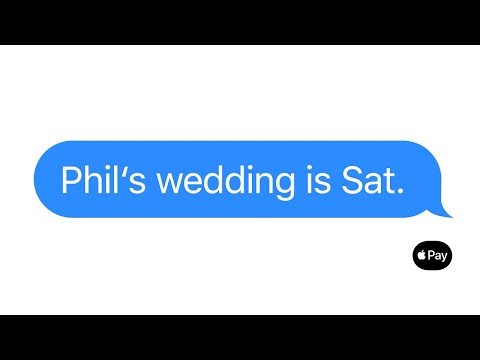 Apple Pay — Just text them the money — Wedding