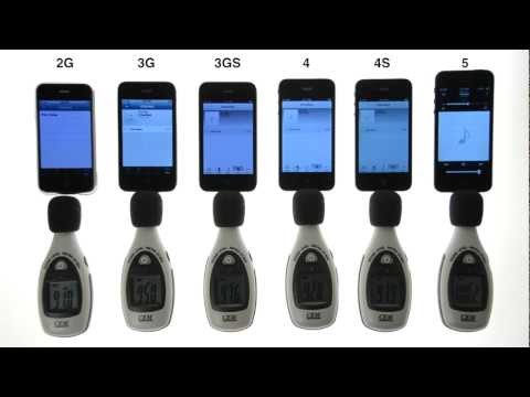 Speaker Volume Test: iPhone 2G vs. 3G vs. 3GS vs. 4 vs. 4S vs. 5