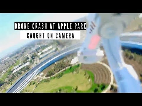 DRONE CRASH at APPLE PARK Caught on Camera