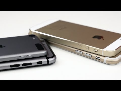 Gold &amp; Space Gray 4.7-Inch iPhone 6 vs iPhone 5s / iPod touch 5G (Mockup)