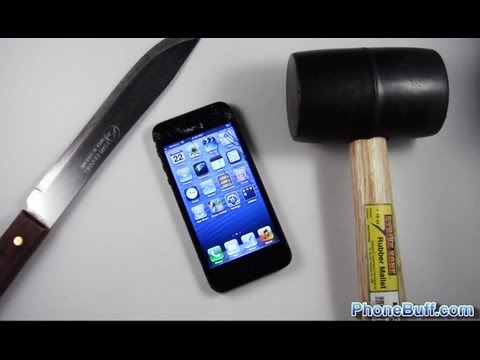 Apple iPhone 5 Hammer Drop &amp; Knife Scratch Test