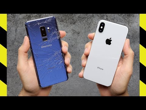Galaxy S9+ vs. iPhone X Drop Test!