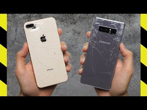 iPhone 8 Plus vs Galaxy Note 8 Drop Test!