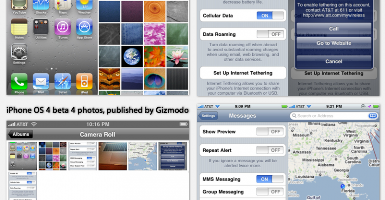 iPhone OS 4.0 beta 4 released (via gizmodo)