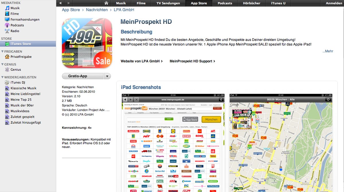 Nummer 1 iPad App meinprospekt HD jetzt im App Store verfügbar 2