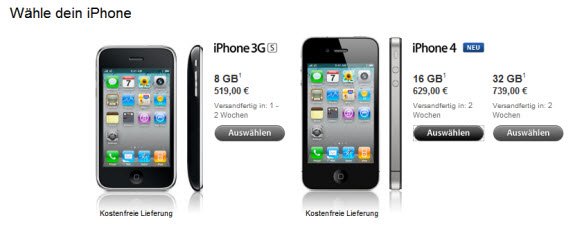 Hinweise auf weißes iPhone 4 im Apple Store verschwunden
