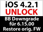 iOS 4.2.1 Baseband Downgrade von 6.15.00 nach 5.14.02 / 5.13.04 für iPhone 3GS / 3G in Arbeit