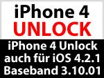 iPhone 4 Unlock auch für iOS 4.2.1 Baseband 3.10.01