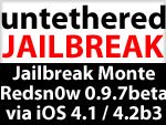Redsn0w beta: Untethered Jailbreak 4.2.1 bald nur mit iOS 4.1 / iOS 4.3 b SHSH & Firmware
