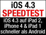 iOS 4.3 Speed Test: iPad 2 mit iOS 4.3 schnellstes Tablet
