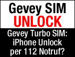 Gevey Turbo SIM nutzt 112 Notruf für den iPhone Unlock?