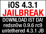 Download redsn0w 0.9.6 rc9 untethered iOS 4.3.1 Jailbreak
