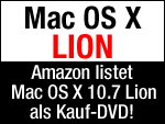 Mac OS X 10.7 Lion als DVD bei amazon gelistet!