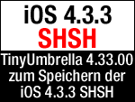 TinyUmbrella 4.33.00 - iOS 4.3.3 SHSH speichern - Download für Mac OS X & Windows!