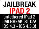 Hier gehts zum iPad 2 Jailbreak via JailbreakMe 3.0! Danke Comex!