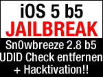 Download Sn0wbreeze 2.8 b5 - iOS 5 b5 Jailbreak mit Hacktivation & ohne UDID Check (für Nicht Developer)