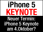 Keynote zum iPhone 5 am 4. Oktober?