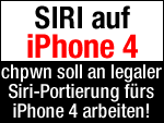 Bringt chpwn Siri legal aufs iPhone 4?