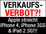 Verkaufsverbot Apple iPhone 4, 3GS, iPad 2
