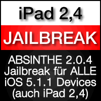 Download Absinthe 2.0.4 für iPad 2,4 Jailbreak