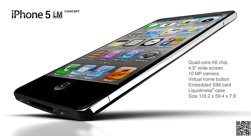 Bezaubernde Fotos: iPhone 5 LM - Liquidmetal Konzept für "Das neue iPhone", iPhone 5, iPhone 6th Gen 3
