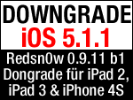 Redsn0w 0.9.11 angekündigt - Downgrade iPad 3, iPhone 4S, iPad 2 für untethered Jailbreak