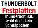 Externe Thunderbolt SSD Festplatte wohl kein Schnäppchen