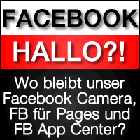 Wo bleibt Facebook App Center, Facebook Camera, Facebook für Seiten