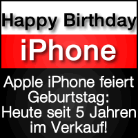 Happy Birthday Apple iPhone seit 5 Jahren im Verkauf